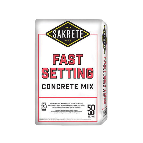 50 LB SAK. FAST SET CONCRETE MIX