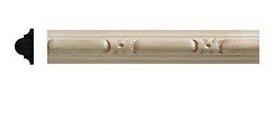 94 In. Embossed Trim White Hardwood