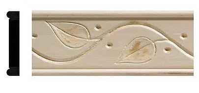 94 In. Embossed Trim White Hardwood
