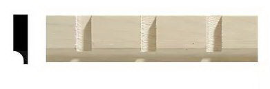 94 In. Dentil Trim White Hardwood