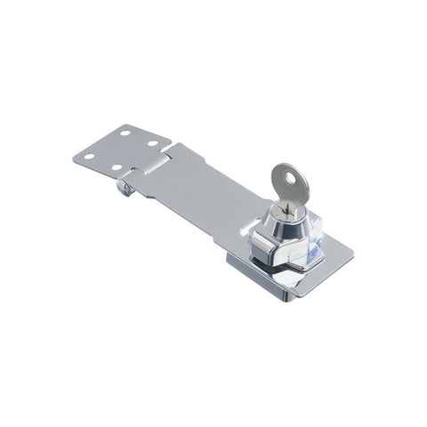 Ace Chrome 4-1/2 in. L Keyed Hasp Lock