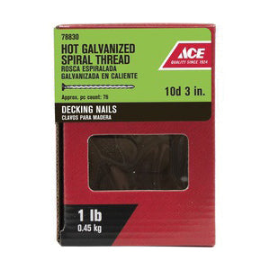Ace Flat 3 in. L Deck Nail Spiral Steel 1 lb.