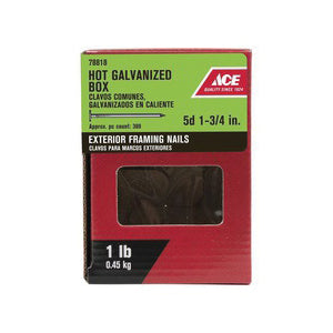 Ace Flat 1-3/4 in. L Box Nail Thin Hot-Dipped Galvanized Steel 389 lb.
