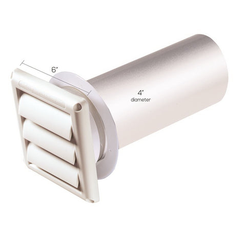 Ace Dryer Vent Hood 4 in. W White