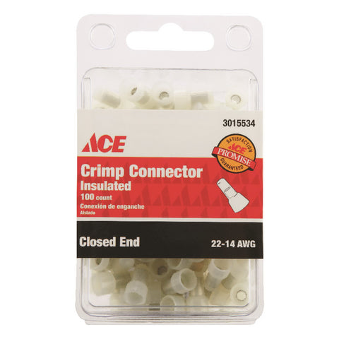 Ace Industrial Closed End Connector Nylon Clear 100