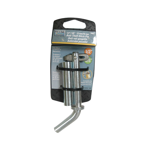 Reese Towpower Zinc Plated Steel Locking 1/2 to 5/8 in. Anti-Theft Receiver Pin/Lock