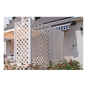 Xpanse 73004042 Privacy Lattice, 8 ft L Nominal, 4 ft W Nominal, 0.2 in Thick Nominal, Diamond Style, White