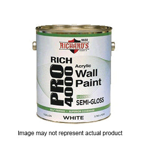 Richards Paint Pro 4000 Interior Semi-Gloss White 5 Gallon