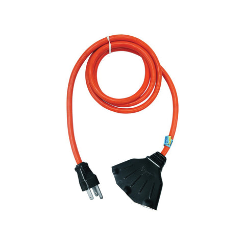 Ace Indoor and Outdoor Triple Outlet Cord 12/3 SJTW 10 ft. L Orange