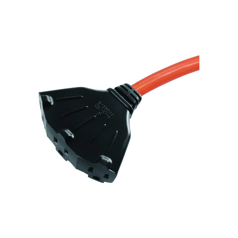 Ace Indoor and Outdoor Triple Outlet Cord 12/3 SJTW 10 ft. L Orange
