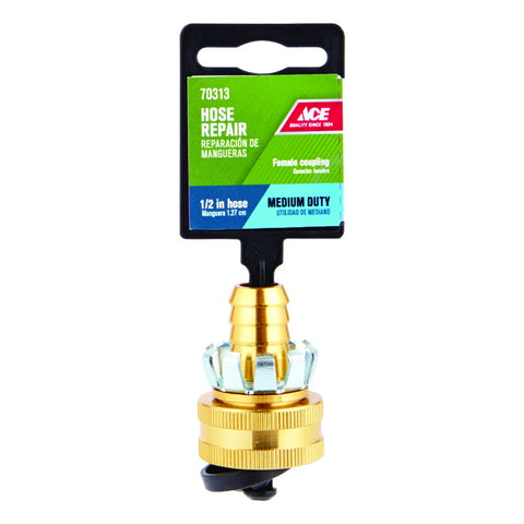 Ace 1/2 in. Metal Clinch Hose Mender Clamp Female Threaded