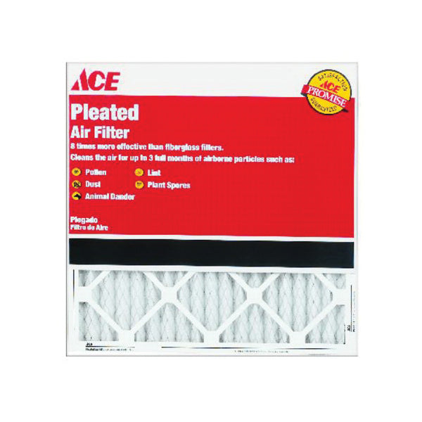 Ace Filter Ace 30 in. L x 24 in. W x 1 in. D Pleated Air Filter 8 MERV – Shell ...