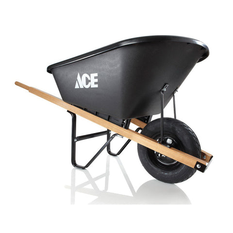 Ace Poly Single Wheel Residential Wheelbarrow 6 cu. ft.