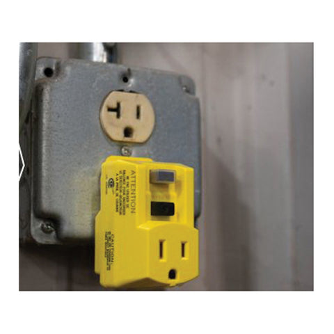 Coleman Cable TRC PVC GFCI Portable Plug 5-15P 2 Pole, 3 Wire Yellow