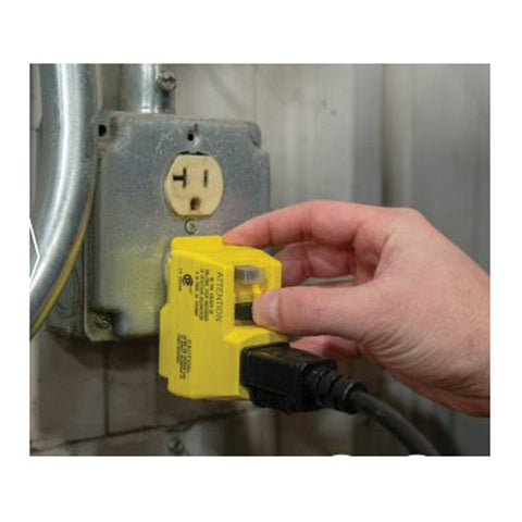 Coleman Cable TRC PVC GFCI Portable Plug 5-15P 2 Pole, 3 Wire Yellow