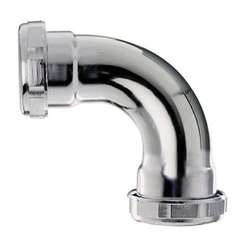 Ace 1-1/4 in. Dia. x 1-1/4 in. Dia. Slip To Slip 90 deg. Chrome Plated Brass Coupling