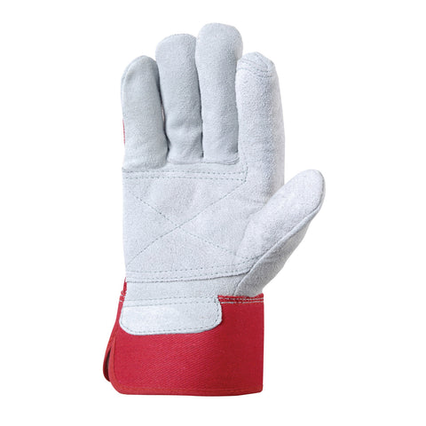 Wells Lamont Red Universal Large Cowhide Leather Palm Work Gloves
