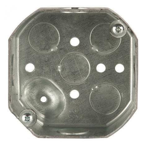 Raco 4 in. H Octagon 1 Gang Junction Box 1/2 in. Gray Steel
