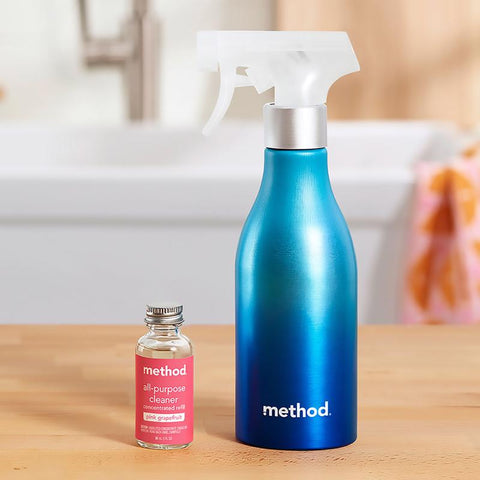 Method Pink Grapefruit Scent Concentrated All Purpose Cleaner Refill Liquid 1 oz, Pack of 12