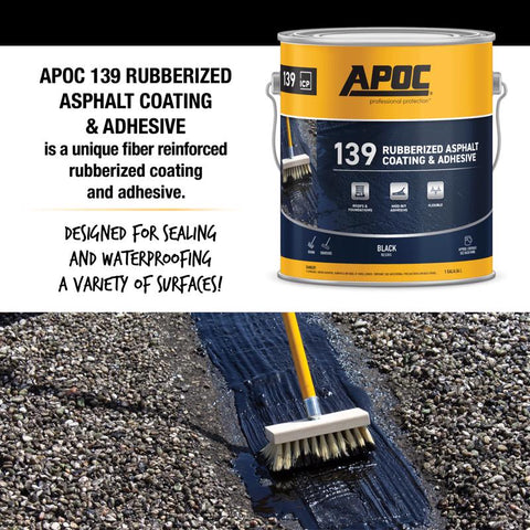 APOC Black Roof And Foundation Coating 1 gal, Pack of 4