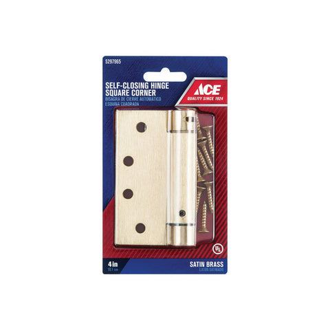 Ace 4 in. Dia. x 4 in. L Brass Residential Hinge