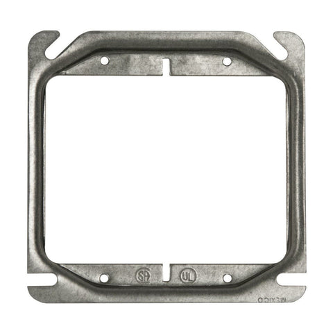 Raco Square Steel 2 gang Electrical Cover For Two Wiring Devices Gray