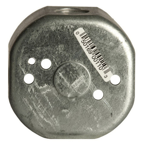 Raco 3-1/2 in. H Octagon 1 Gang Junction Box 1/2 in. Gray Steel