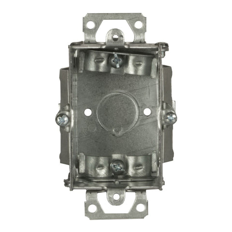 Raco 3 in. H Rectangle 1 Gang Outlet Box 1/2 in. Gray Steel