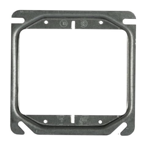 Raco Square Steel 2 gang Electrical Cover For Two Wiring Devices Gray