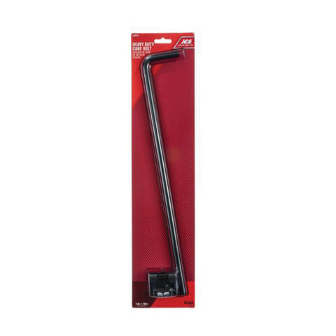 Ace Cane Bolt 18 in. x 1/2 in. Large For Double Doors on Utility Buildings or Large Gates Black