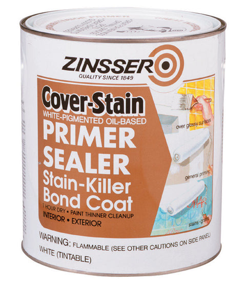 Zinsser Cover Stain Oil-Based Interior and Exterior Primer and Sealer 1 qt. White