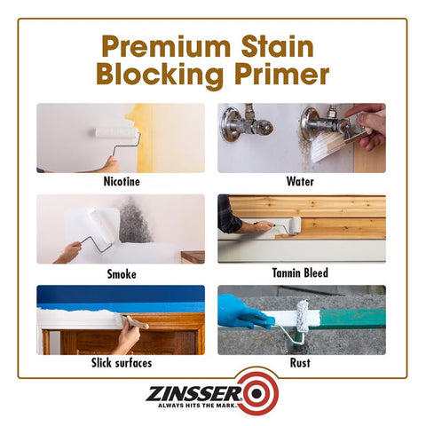 Zinsser Cover Stain White Oil-Based Alkyd Primer and Sealer 1 gal, Pack of 2