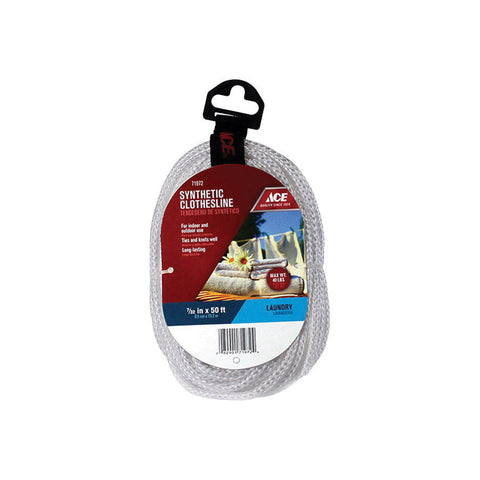Ace 50 ft. L White Polyester Synthetic Clothesline