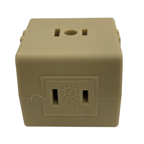 Ace Polarized Triple Outlet Adapter Ivory 15 amps 125 volts 1 pk
