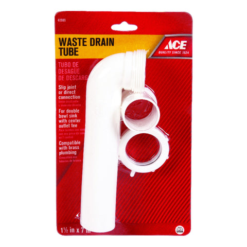 Ace 1-1/2 in. Dia. x 7 in. L Plastic Waste Arm
