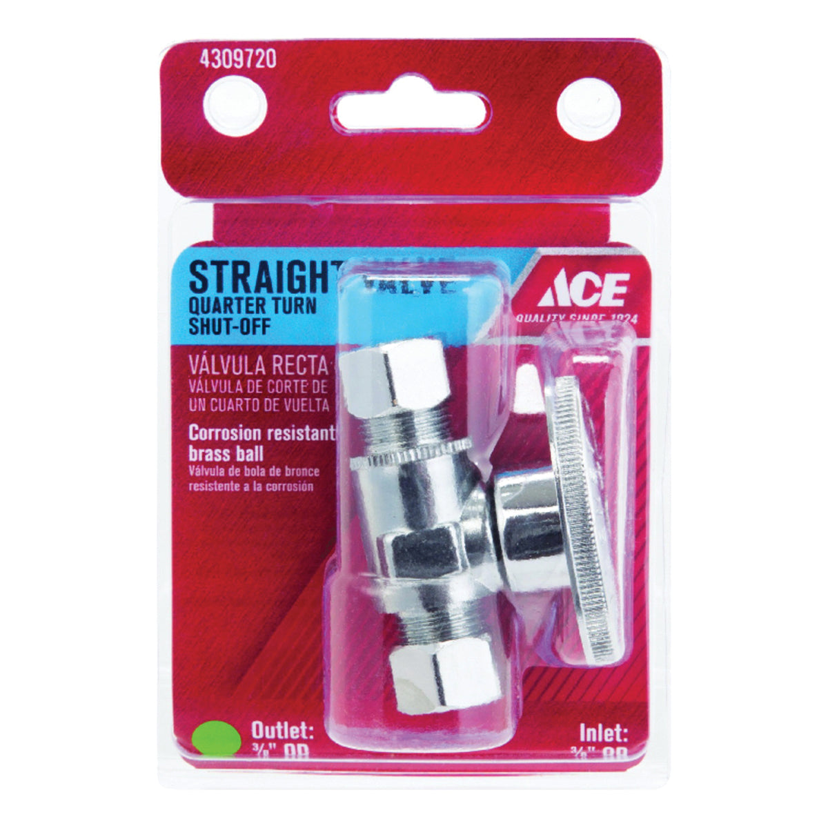 Ace 3/8 in. Dia. x 3/8 in. Dia. Brass Shut-Off Valve – Shell Lumber and ...
