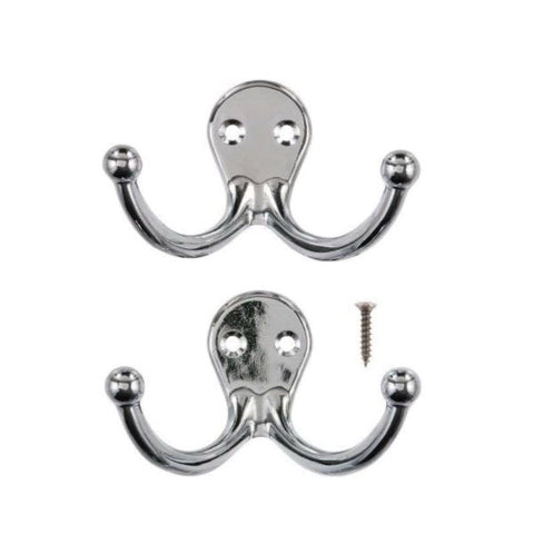 Ace Small Double Garment Hook 1-3/4 in. L Metal 2 pk