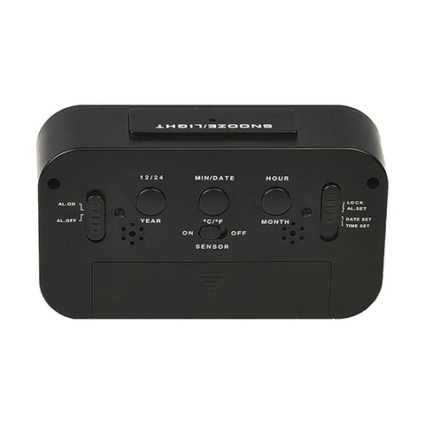 Westclox 0.9 in. L Black Digital LED Alarm Clock Batteries Required
