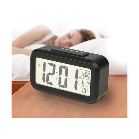 Westclox 0.9 in. L Black Digital LED Alarm Clock Batteries Required