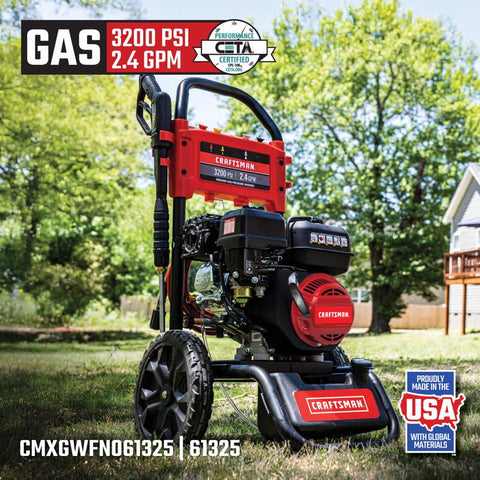 Craftsman (49-State) CMXGWFN061325 3200 psi Gas 2.4 gpm Pressure Washer