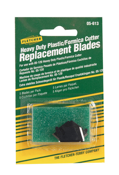 Fletcher Plastic and Formica .33 in. L x 0.15 in. Steel Heavy Duty Replacement Blade 5 pc.