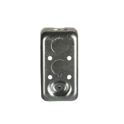 Raco 4 in. H Rectangle 1 Gang Outlet Box 1/2 in. Gray Steel