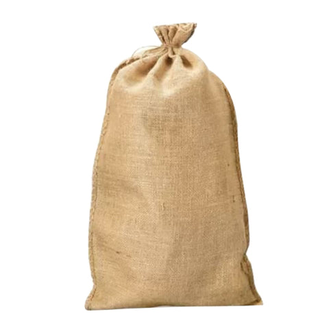 BURLAP BAG WITH TIE 14"X26"