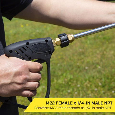 SurfaceMaxx M22 Female x 1/4-in Male NPT Screw Nipple 5800 psi