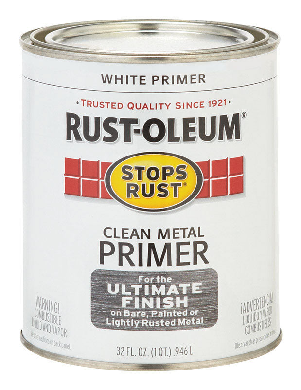 Rust-Oleum Interior and Exterior Clean Metal Primer 1 qt. White – Shell ...