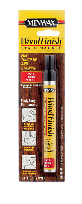 Minwax Wood Finish Semi-Transparent Dark Walnut Oil-Based Stain Marker 0.33 oz.
