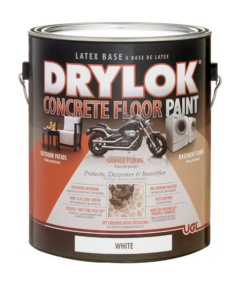 Drylok Low Sheen Floor Paint White 1 gal. Low VOC