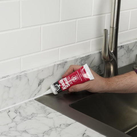 DAP Kwik Seal White Acrylic Latex Kitchen and Bath Adhesive Caulk 2.8 oz, Pack of 6