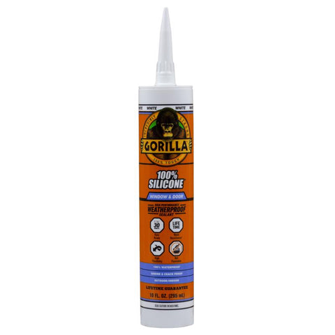Gorilla White Silicone Window and Door Sealant 10 oz, Pack of 12