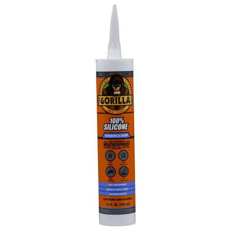 Gorilla White Silicone Window and Door Sealant 10 oz, Pack of 12
